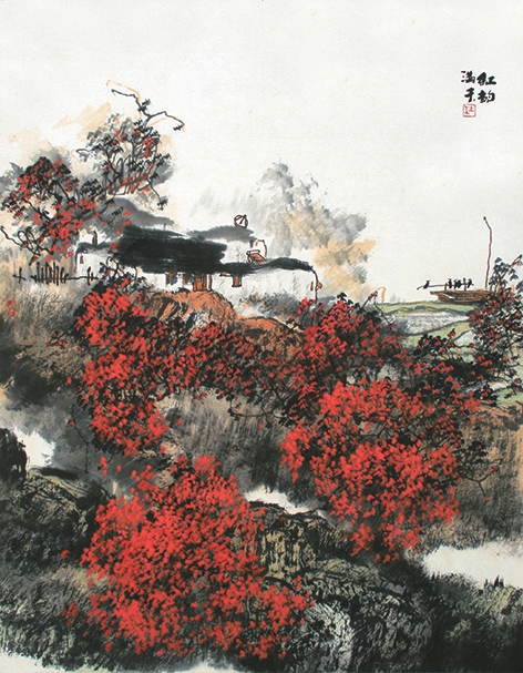 艺博会上品杜瑞雪笔下的诗意山水