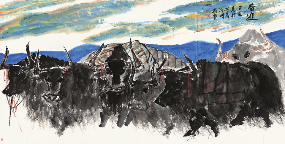 大国脊梁·圣境峰光高原雪山画派作品展（山东站）在济南市美术馆举办